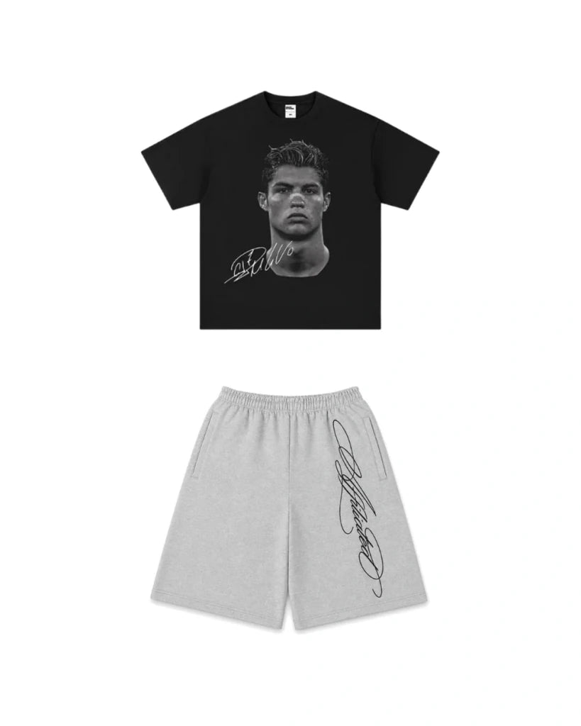 Fit koszulka CR7 + spodenki "lyrics" - SWAGWRLD