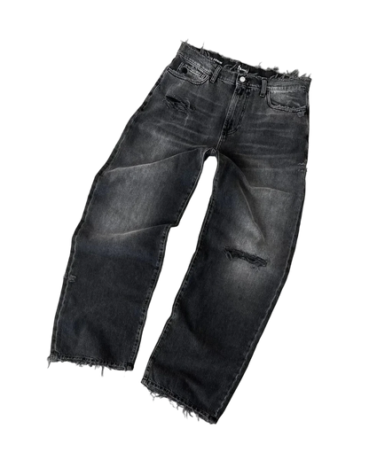 Baggy Jeansy z przetarciami - SWAGWRLD