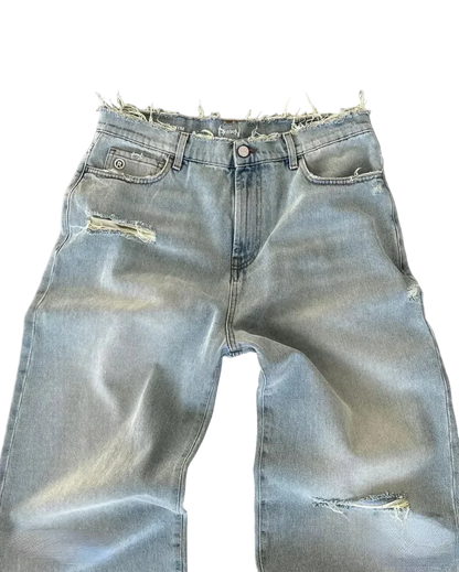 Baggy Jeansy z przetarciami - SWAGWRLD