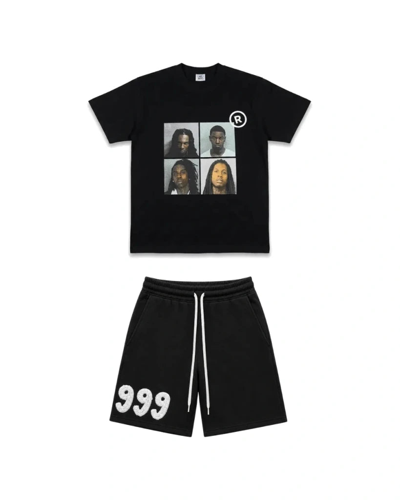 Fit koszulka "MugShots" + spodenki "999" - SWAGWRLD