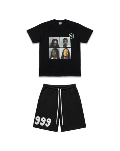 Fit koszulka "MugShots" + spodenki "999" - SWAGWRLD
