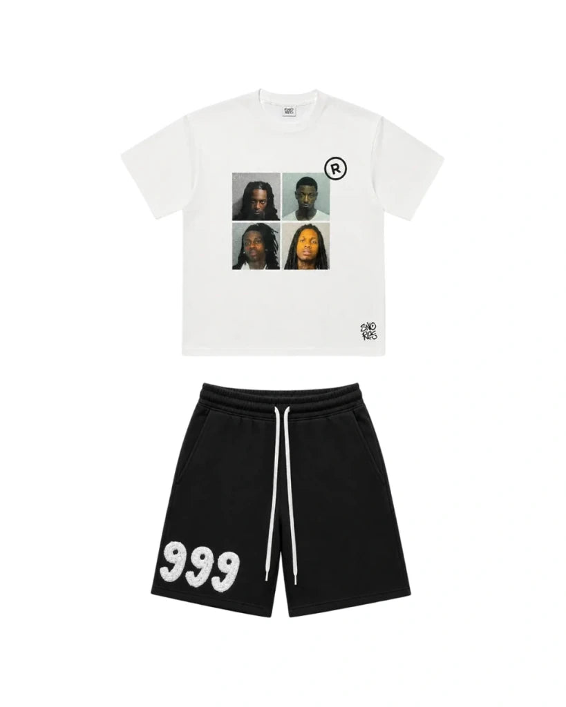 Fit koszulka "MugShots" + spodenki "999" - SWAGWRLD