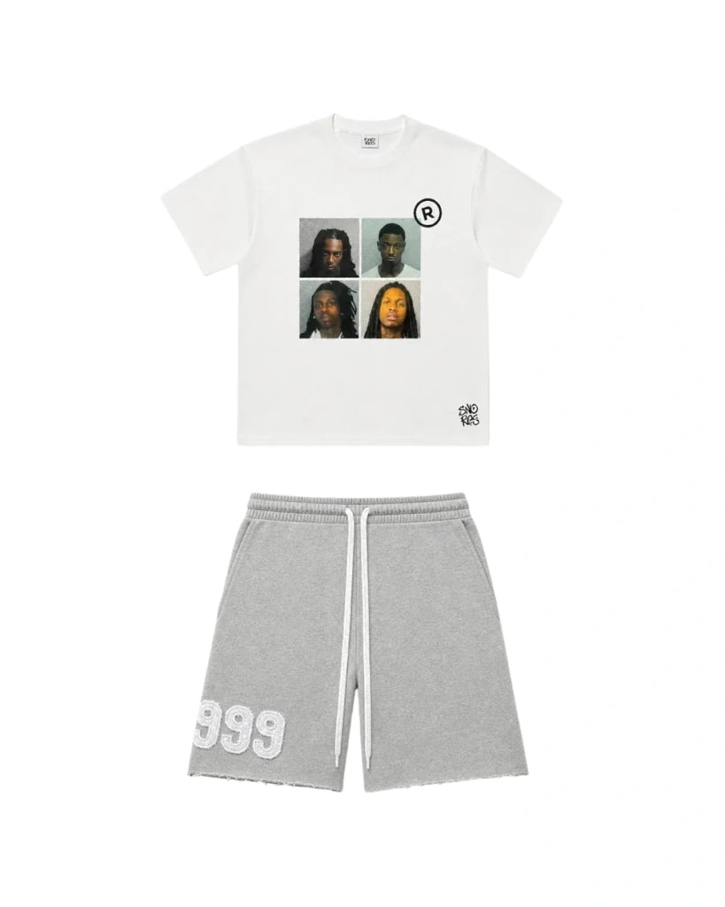 Fit koszulka "MugShots" + spodenki "999" - SWAGWRLD