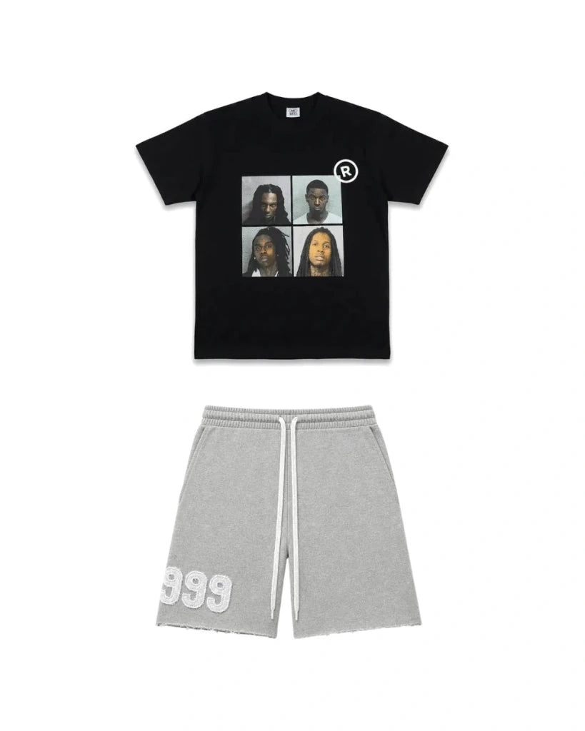 Fit koszulka "MugShots" + spodenki "999" - SWAGWRLD