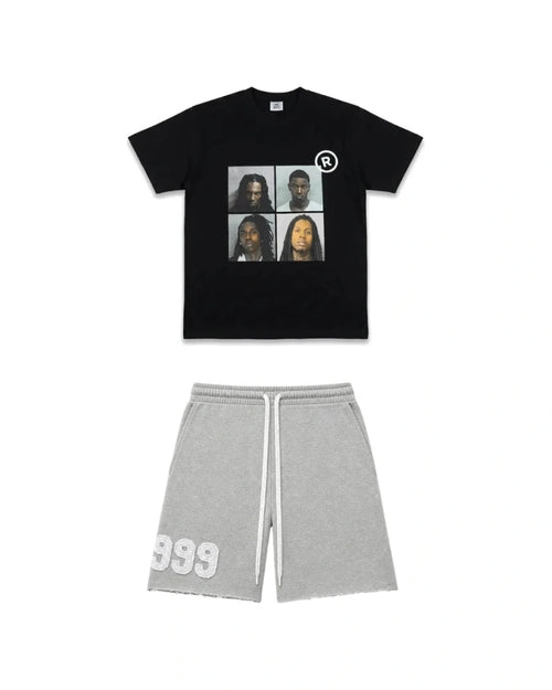 Fit koszulka "MugShots" + spodenki "999" - SWAGWRLD