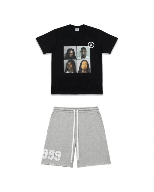 Fit koszulka "MugShots" + spodenki "999" - SWAGWRLD
